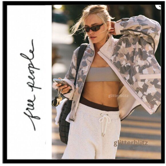 Free People Movement Pippa Packable Puffer Jacket in Tofu Combo - Picture 1 of 12